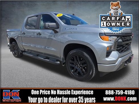 Used 2024 Chevrolet Silverado 1500 Custom w/ Turbomax Blackout Package AWD/4WD image 1