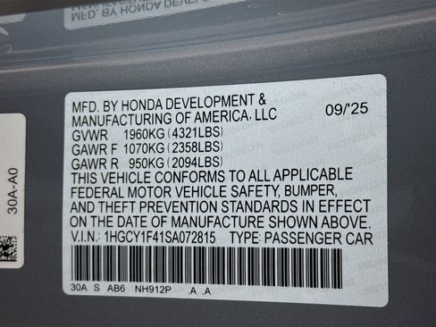 Certified 2025 Honda Accord SE image 37