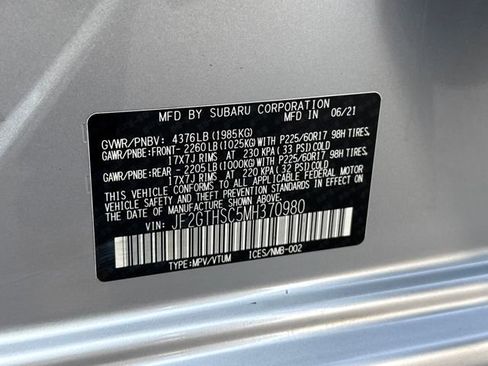 Used 2021 Subaru Crosstrek 2.5i Sport w/ Moonroof Package image 30