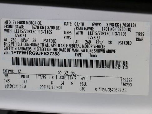 Used 2018 Ford F150 Raptor w/ Equipment Group 802A Luxury image 39