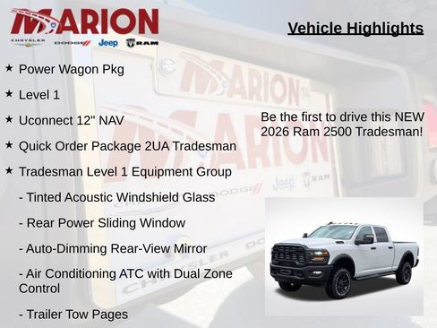 New 2026 RAM 2500 Tradesman w/ Power Wagon Package AWD/4WD image 5