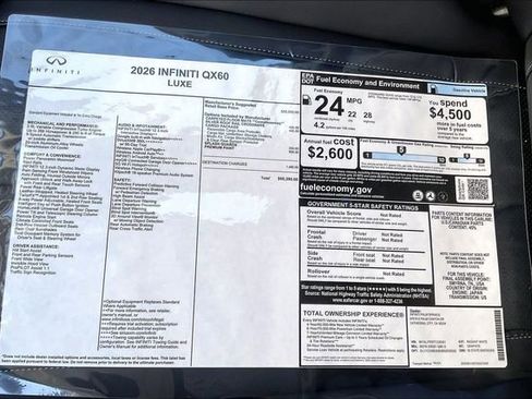 New 2026 INFINITI QX60 Luxe w/ Cargo Package FWD image 16