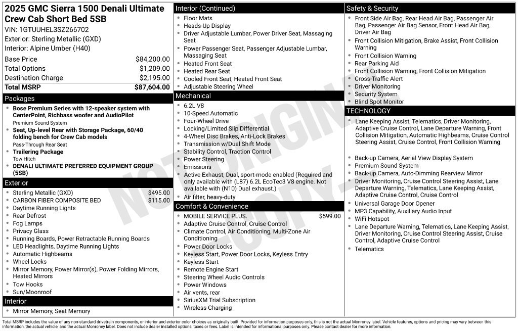 Certified 2025 GMC Sierra 1500 Denali Ultimate AWD/4WD image 35