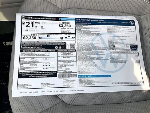 New 2026 Volkswagen Atlas SEL Premium R-Line AWD/4WD image 22