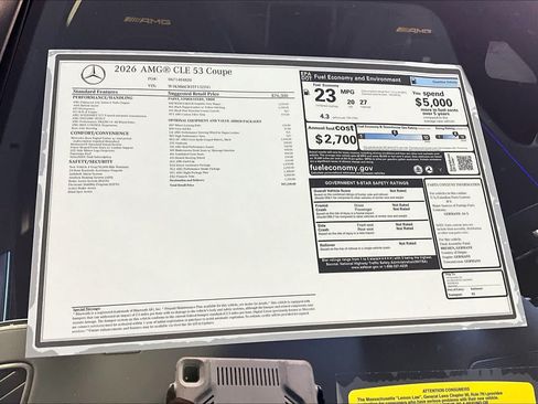 New 2026 Mercedes-Benz CLE 53 AMG 4MATIC Coupe image 18