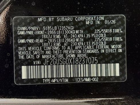 New 2026 Subaru Crosstrek 2.5i Sport AWD/4WD image 31