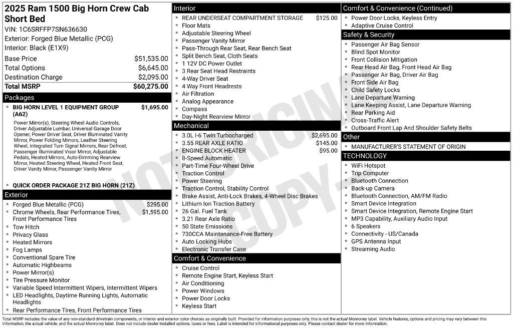 Used 2025 RAM 1500 Big Horn AWD/4WD image 38