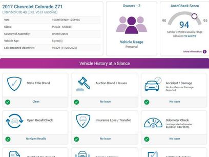 Used 2017 Chevrolet Colorado Z71