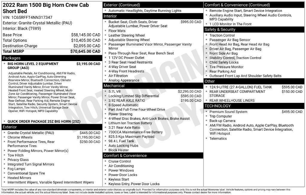 Used 2022 RAM 1500 Big Horn AWD/4WD image 3