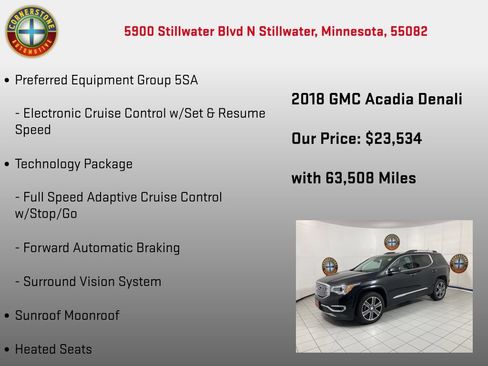 Used 2018 GMC Acadia Denali w/ Technology Package AWD/4WD image 5