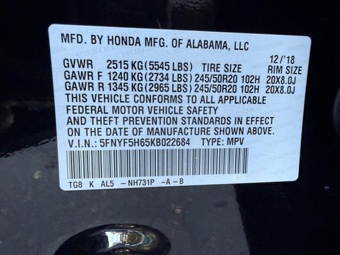 Used 2019 Honda Pilot Touring image 45