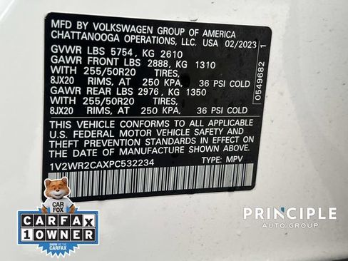 Used 2023 Volkswagen Atlas SE w/ Black Wheel Package FWD image 39