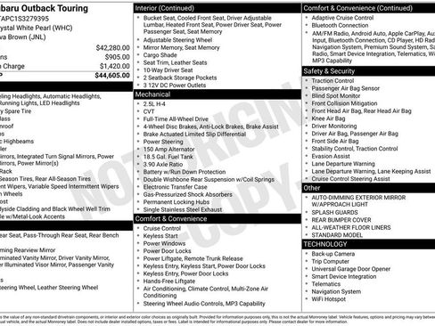 Certified 2025 Subaru Outback Touring AWD/4WD image 7