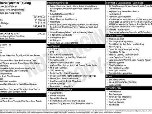 Used 2020 Subaru Forester Touring w/ Popular Package #2 image 6