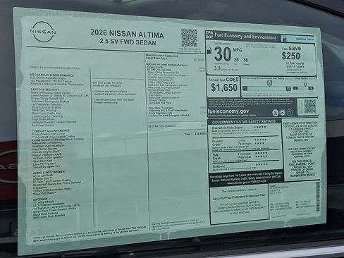 New 2026 Nissan Altima 2.5 SV w/ SV Special Edition Package FWD image 20