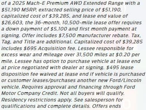 New 2025 Ford Mustang Mach-E Premium w/ Sport Appearance Package image 34