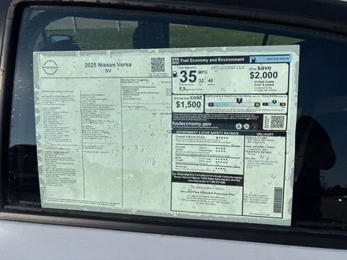 New 2025 Nissan Versa SV w/ Trunk Package FWD image 12