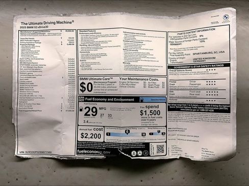 New 2025 BMW X3 xDrive30i w/ Premium Package image 12