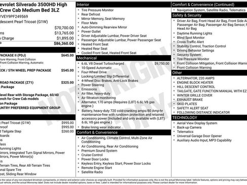 Used 2023 Chevrolet Silverado 3500 High Country w/ Safety Package II AWD/4WD image 10