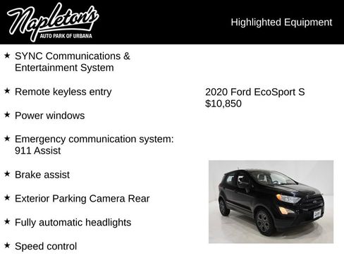 Used 2020 Ford EcoSport S FWD image 15