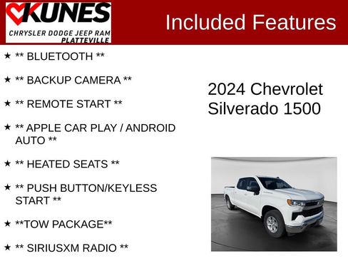 Used 2024 Chevrolet Silverado 1500 LT w/ Work Truck Package AWD/4WD image 2