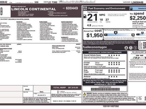 Used 2020 Lincoln Continental Reserve w/ Luxury Package FWD image 37