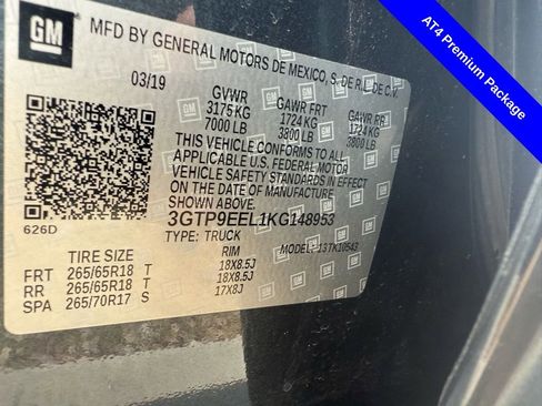 Used 2019 GMC Sierra 1500 AT4 w/ AT4 Premium Package image 9