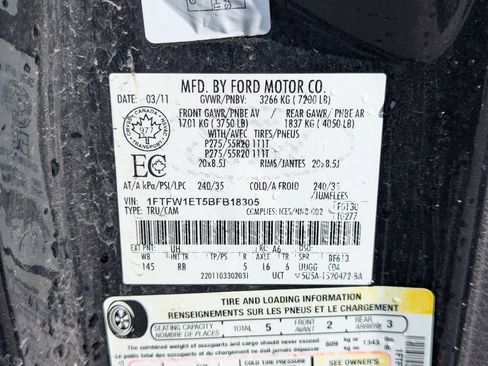 Used 2011 Ford F150 FX4 AWD/4WD image 15