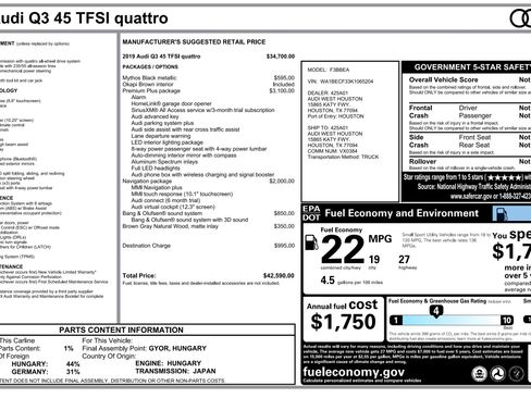 Used 2019 Audi Q3 2.0T Premium Plus AWD/4WD image 2
