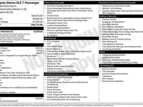 Used 2022 Toyota Sienna XLE w/ XLE Plus Package FWD image 9
