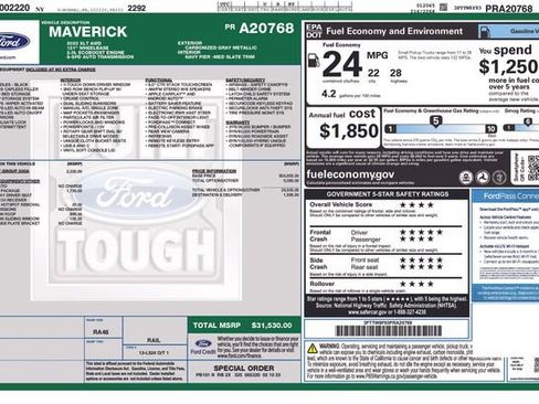 Used 2023 Ford Maverick XLT w/ Equipment Group 300A Standard image 4