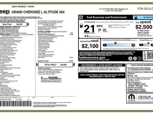 Used 2023 Jeep Grand Cherokee L Laredo AWD/4WD image 3