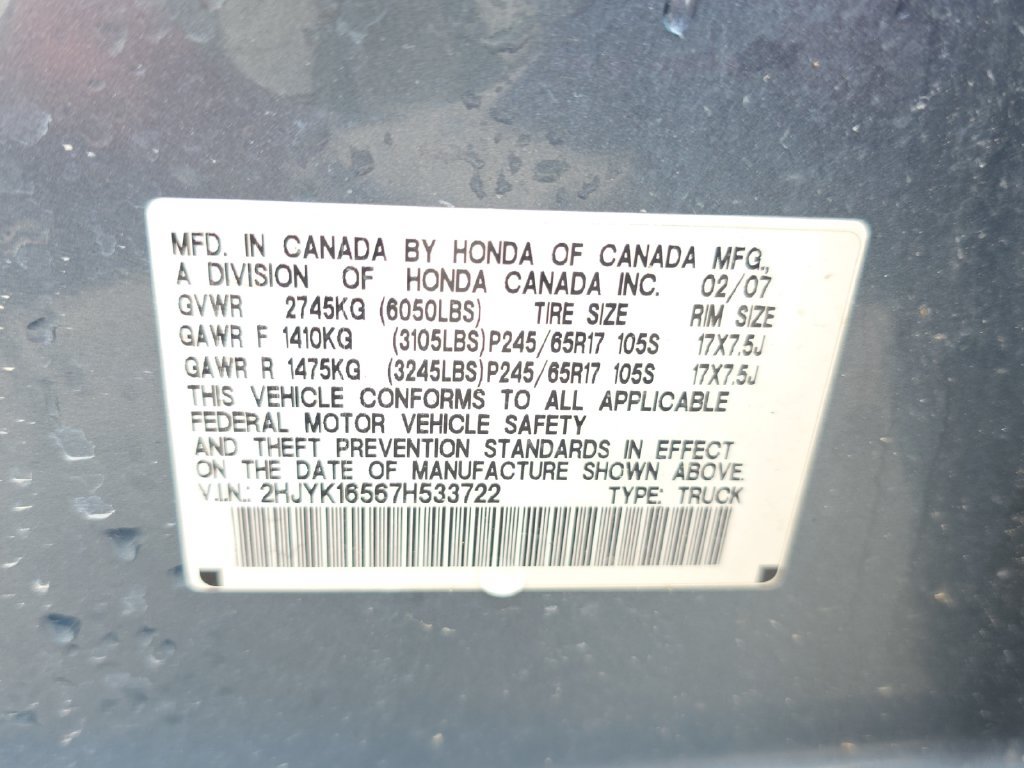 Used 2007 Honda Ridgeline RTL image 20