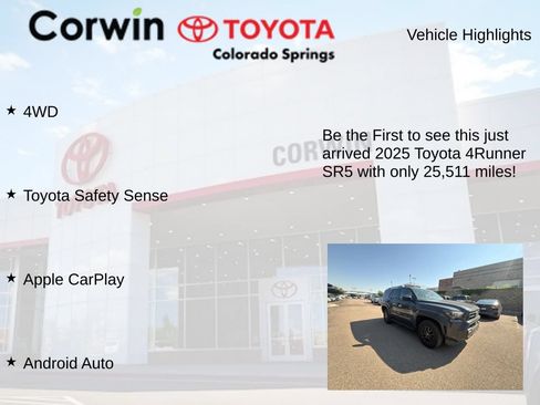 Used 2025 Toyota 4Runner SR5 AWD/4WD image 4