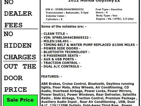 Used 2012 Honda Odyssey EX image 29