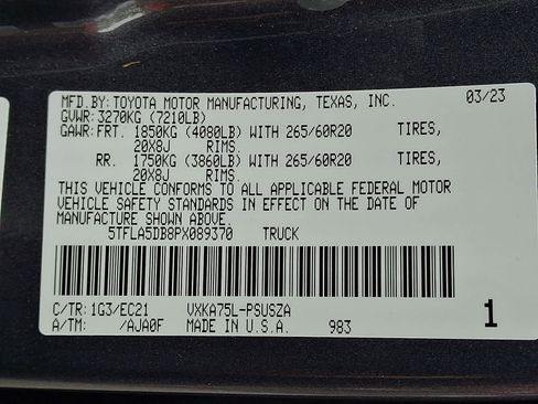 Used 2023 Toyota Tundra SR5 w/ TRD Sport Premium Package AWD/4WD image 28