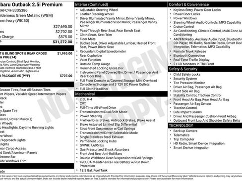 Used 2017 Subaru Outback 2.5i Premium image 19