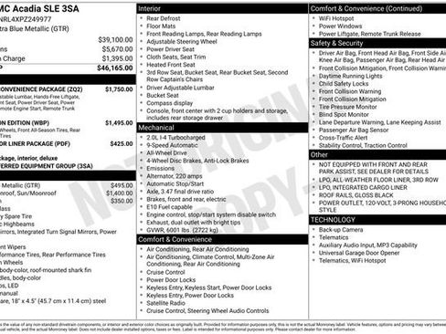 Certified 2023 GMC Acadia SLE w/ Driver Convenience Package AWD/4WD image 7
