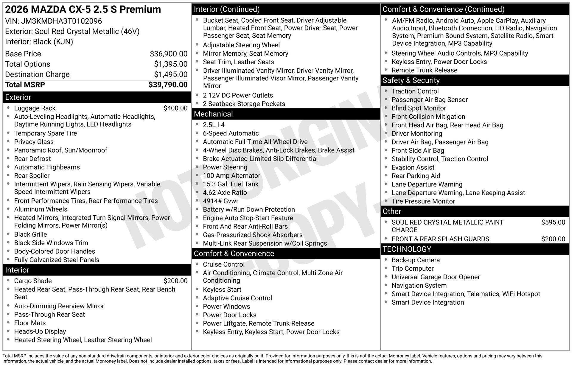 Certified 2026 MAZDA CX-5 2.5 S w/ Premium Package AWD/4WD image 37
