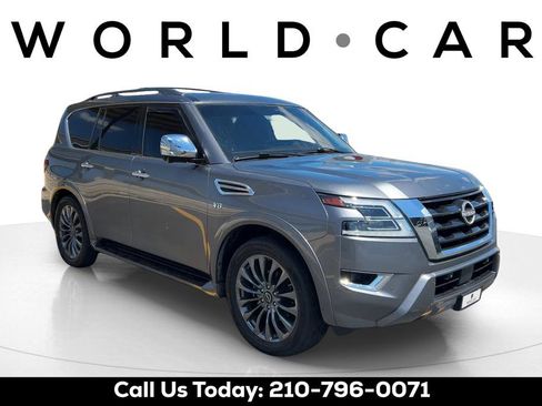Used 2021 Nissan Armada Platinum w/ Captain's Chairs Package RWD image 1