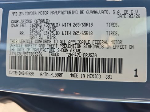 New 2026 Toyota Tacoma Limited AWD/4WD image 30