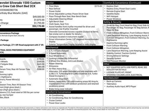 Used 2022 Chevrolet Silverado 1500 Custom Trail Boss image 11