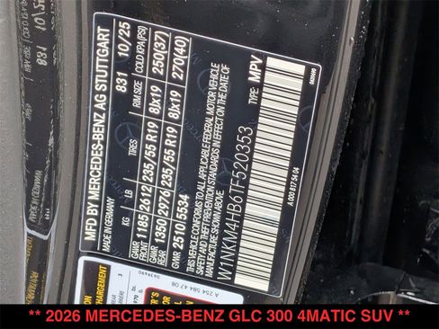 New 2026 Mercedes-Benz GLC 300 4MATIC image 31