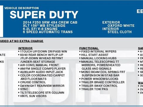 Used 2014 Ford F250 XLT w/ XLT Value Package AWD/4WD image 17