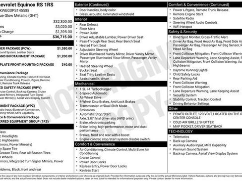 Certified 2023 Chevrolet Equinox RS w/ RS Leather Package AWD/4WD image 35
