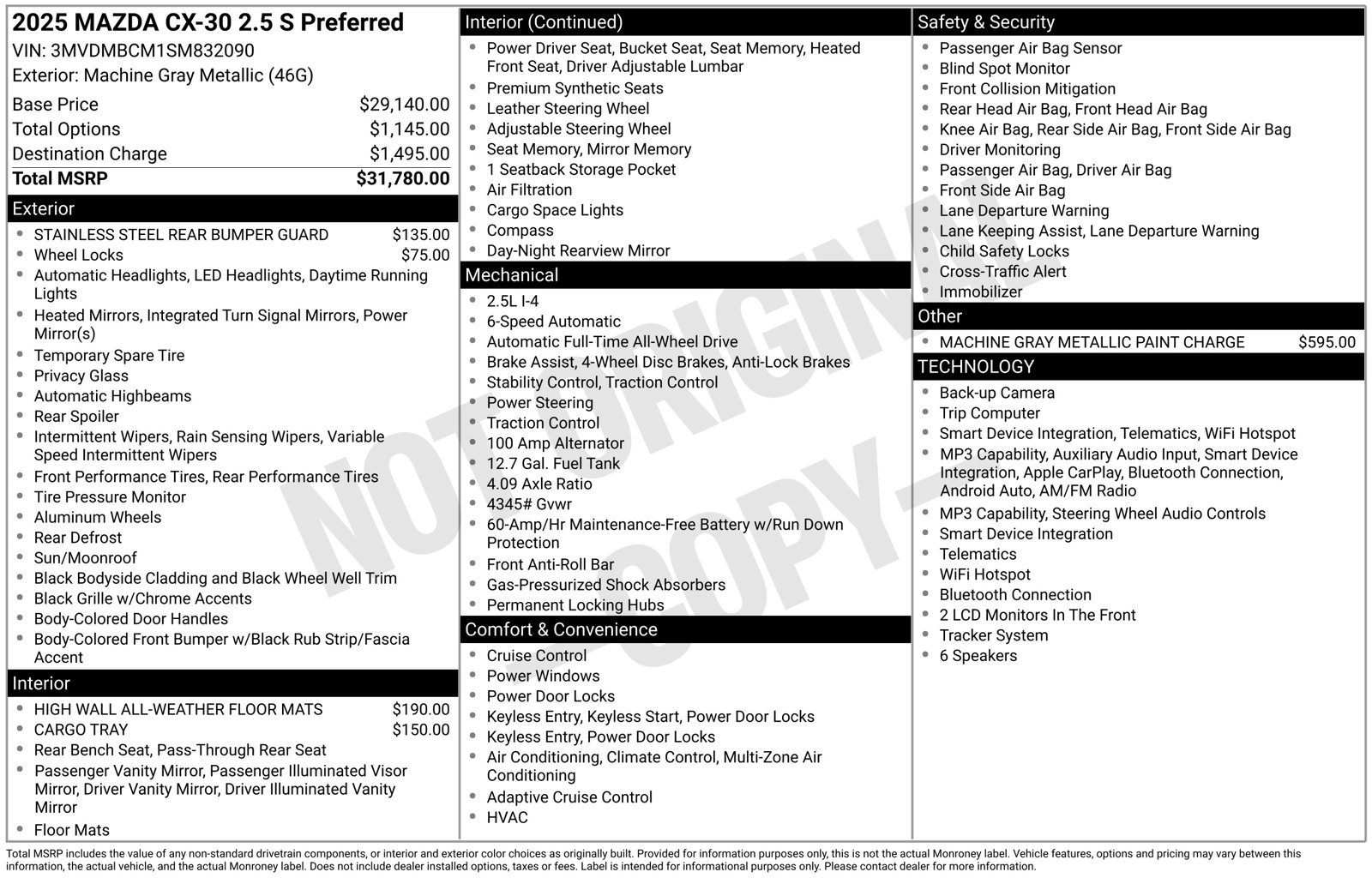 Certified 2025 MAZDA CX-30 AWD 2.5 S w/ Preferred Package image 39