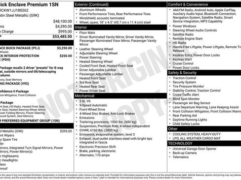 Used 2018 Buick Enclave Premium w/ Experience Buick Package image 7