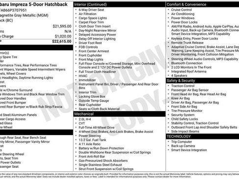 Certified 2023 Subaru Impreza 2.0i image 8