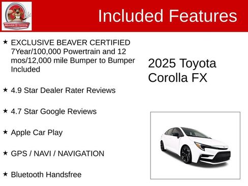 Used 2025 Toyota Corolla FX w/ Convenience Package image 4