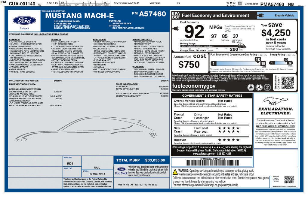 Used 2023 Ford Mustang Mach-E Premium AWD/4WD image 19